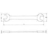 HANS villáskulcs 12x13mm CrV 1151M12x13