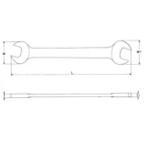 HANS villáskulcs 6x7mm CrV 1151M06x07