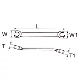 HANS fékcsőkulcs 8-9mm CrV 1105M8-9