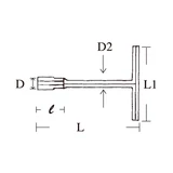 HANS T-kulcs 12mm CrV 1400M12