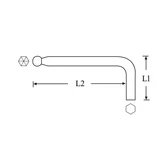 HANS gömbvégű imbuszkulcs extra hosszú SW8,0 1772M08.0