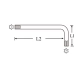 HANS furatos TORX kulcs hosszú TH6 1753TH06