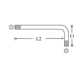 HANS furatos TORX kulcs hosszú TH15 1753TH15