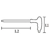 HANS T-nyelű TORX kombinált kulcs TTH10x72/100 CrV 1755TTH10