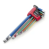 WIHA ErgoStar MagicRing gömbvégű imbuszkulcs készlet hosszú színes 9r. SW1,5-10 369RF/No.41979