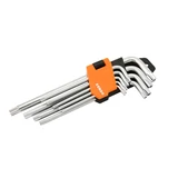 KENDO furatos TORX kulcs készlet hosszú 9r. T10-T50 CrV No.20742