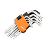 KENDO furatos TORX kulcs készlet 9r. T10-T50 CrV No.20741