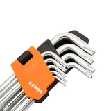 KENDO furatos TORX kulcs készlet 9r. T10-T50 CrV No.20741