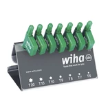 WIHA zászlómarkolatos TORX kulcskészlet munkapad állványban 7r. T6-T20 370/No.25625