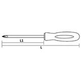 HANS Pozidriv csavarhúzó PZ3x150/269 CrV 0430PZ3-6