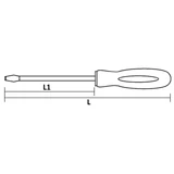 HANS lapos csavarhúzó SL5,5x125/223 CrV 0410M5-5