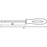 BERGER lapos mágneses csavarhúzó SL4x75/165 CrV