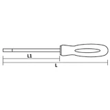 BERGER flexibilis nyeles dugókulcs 8x150/265mm CrV