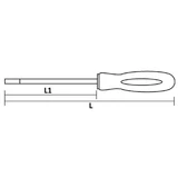 BERGER flexibilis nyeles dugókulcs 8x150/265mm CrV