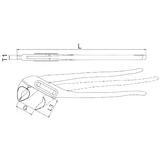 HANS vízpumpa fogó 250mm/1,5" CrV 1890-10