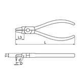 HANS seeger gyűrű fogó, külső hajlított 310/85-165mm 1857-12