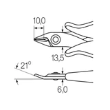 WIHA Electronic műszerész oldalcsípő fogó 21° 130 Z41103/No.26818