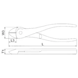 HANS oldalcsípő fogó 200mm CrV 1843-08