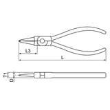 HANS seeger gyűrű fogó, külső egyenes 140/3-10mm 1851-51