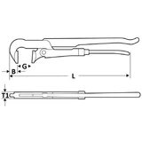 SUPER EGO svéd csőfogó, S-pofa 1" CrV