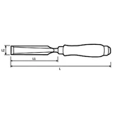 NAREX asztalosvéső fa nyéllel 6x120/258 810106
