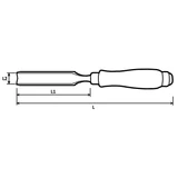 NAREX holker asztalosvéső fa nyéllel (lyukvésők) 12x114/262 812112