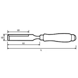 NAREX Multi favéső üthető fémvégű nyéllel + tok 32x146/271 816032