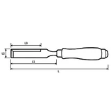 NAREX Multi favéső üthető fémvégű nyéllel + tok 32x146/271 816032
