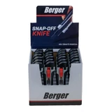 BERGER Fémsínes kés törhető pengével 18mm ZK82 gumis