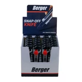 BERGER Fémsínes kés törhető pengével 18mm ZK83 gumis, csavaros