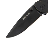 KENDO rozsdamentes acél zsebkés (bicska) tokkal 165mm fekete No.30929