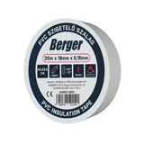 BERGER PVC szigetelőszalag Fehér 20mx19mm/0,15mm
