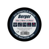 BERGER PVC szigetelőszalag Fekete 20mx19mm/0,15mm