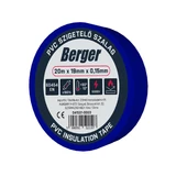 BERGER PVC szigetelőszalag Kék 20mx19mm/0,15mm