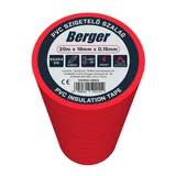 BERGER PVC szigetelőszalag Piros 20mx19mm/0,15mm