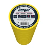 BERGER PVC szigetelőszalag Sárga 20mx19mm/0,15mm