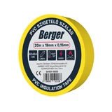 BERGER PVC szigetelőszalag Sárga 20mx19mm/0,15mm