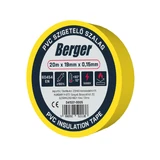 BERGER PVC szigetelőszalag Sárga 20mx19mm/0,15mm