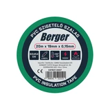 BERGER PVC szigetelőszalag Zöld 20mx19mm/0,15mm