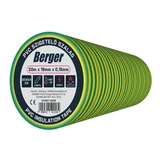 BERGER PVC szigetelőszalag Zöld-sárga 20mx19mm/0,15mm