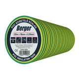 BERGER PVC szigetelőszalag Zöld-sárga 20mx19mm/0,15mm