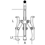 HANS csapágylehúzó, 3 körmös 75/40-75mm GP3-J3 CrV 5323-3