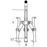 HANS csapágylehúzó, 3 körmös 200/95-200mm GP3-J8 CrV 5323-8