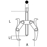 BERGER csapágylehúzó, 2 körmös 120/20-120mm