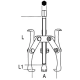 BERGER csapágylehúzó, 3 körmös 120/20-120mm