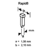 APEXON tűzőgépszeg 16x2,1x1,1mm 2000db F16/2M