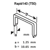 APEXON tűzőgépkapocs lapos 6mm 1000db 1006HD/M (Rapid140)