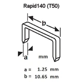 APEXON tűzőgépkapocs lapos 6mm 1000db 1006HD/M (Rapid140)