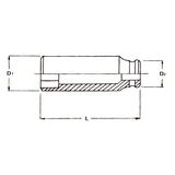 HANS 1/2" gépi hosszú dugókulcsfej 8x80mm CrMo 84300M08