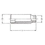HANS 1/4" gépi hosszú dugókulcsfej 10x50mm CrMo 82300M10